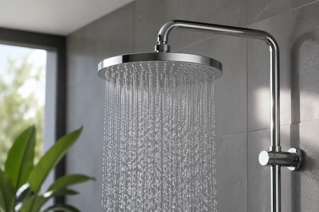 Moderne regendouche die water bespaart zonder in te leveren op comfort