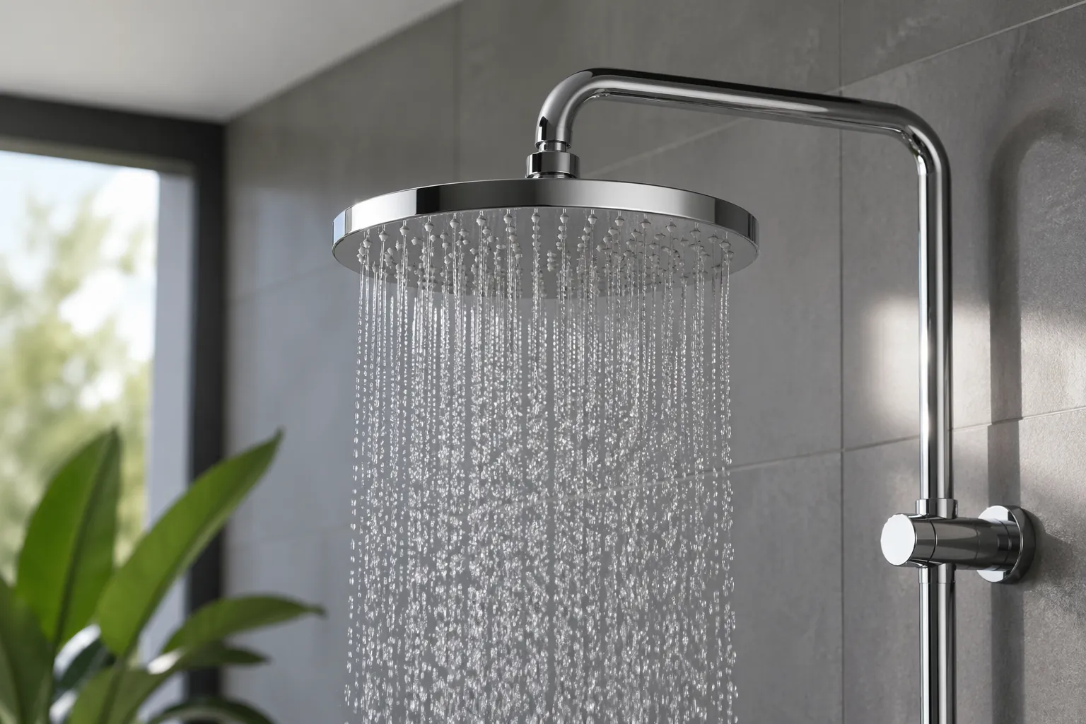 Moderne regendouche die water bespaart zonder in te leveren op comfort